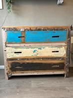 Commode van scrapwood met 3 lades, Ophalen, Gebruikt, 100 tot 150 cm, 3 of 4 laden