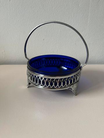 Suikerbakje bonbon los bakje Kobaltblauw glas beschikbaar voor biedingen