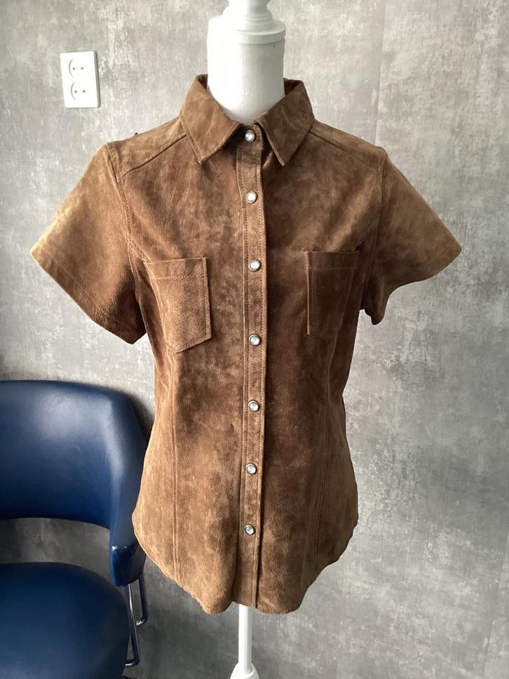 Goosegraft camel kleurige suede blouse maat XL (M), Kleding | Dames, Blouses en Tunieken, Zo goed als nieuw, Maat 38/40 (M), Bruin