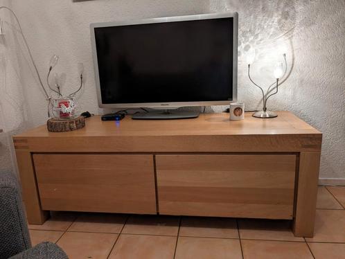 Massief eikenhout tv meubel / dressoir, zware kwaliteit, Huis en Inrichting, Kasten | Televisiemeubels, Gebruikt, Minder dan 100 cm
