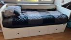 IKEA Hemnes bedbank met 2 matrassen, Ophalen, Gebruikt, Eenpersoons, Wit