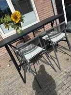 Bar met 4 stoelen, Tuin en Terras, Tuinsets en Loungesets, Ophalen of Verzenden, Zo goed als nieuw, Aluminium