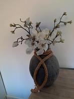 Mooie vaas met kunstbloemen inc lampjestouw, Ophalen, Steen, Overige kleuren, Zo goed als nieuw