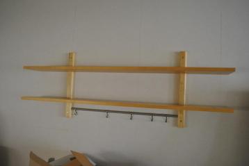 Wandplank, hout, 50 bij 140 bij 21 cm beschikbaar voor biedingen