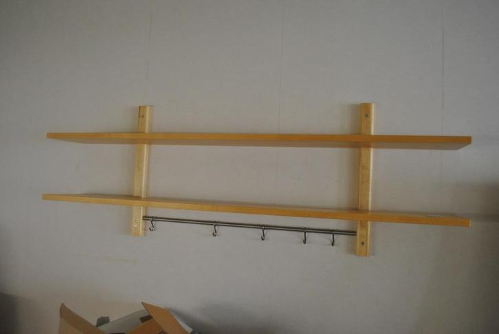 Wandplank, hout, 50 bij 140 bij 21 cm, Huis en Inrichting, Woonaccessoires | Wandplanken en Boekenplanken, Gebruikt, Ophalen