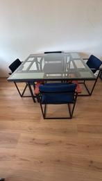 Pastoe eettafel + 4 stoelen FM80, Huis en Inrichting, Tafels | Eettafels, Ophalen, Gebruikt, Vierkant, 100 tot 150 cm