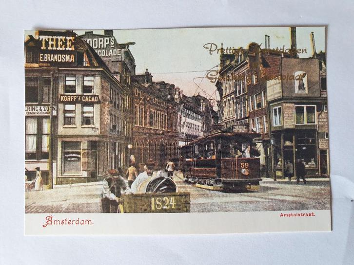 Ansichtkaart 1975 - Amsterdam 700 jaar - Amstelstraat, Verzamelen, Ansichtkaarten | Nederland, Ongelopen, Noord-Holland, 1960 tot 1980