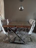 Eettafel met stoelen en tv meubel, Ophalen of Verzenden, Zo goed als nieuw