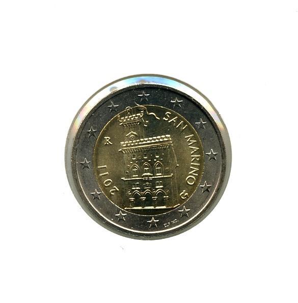 2 Euro San Marino 2011 - Reguliere Munt - UNC, Postzegels en Munten, Munten | Europa | Euromunten, Losse munt, 2 euro, San Marino