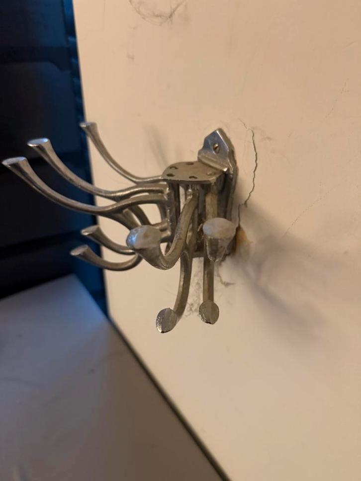 Vintage Metalen Draaibare Kapstok, Huis en Inrichting, Woonaccessoires | Kapstokken, Gebruikt, Wandkapstok, Minder dan 100 cm