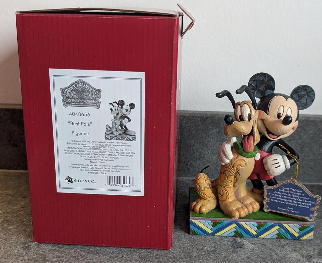 Disney traditions mickey mouse best pals (4048656), Ophalen of Verzenden, Mickey Mouse, Zo goed als nieuw, Beeldje of Figuurtje