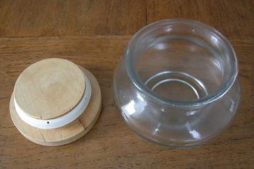 Glazen snoeppot / Glazen pot. Afmeting Ø11,1x8 cm. beschikbaar voor biedingen