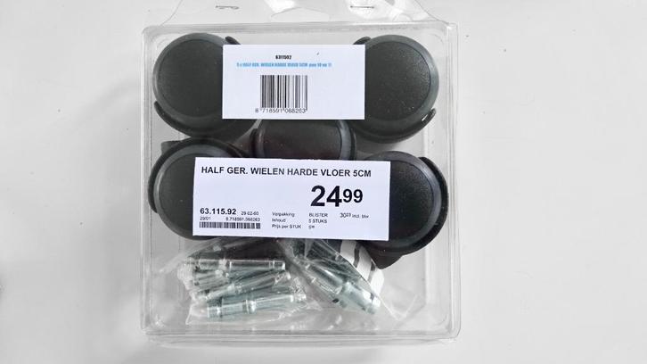 Wielen voor bureaustoel - NIEUW - ca. 30 sets, Huis en Inrichting, Bureaustoelen, Nieuw, Bureaustoel, Zwart, Ophalen of Verzenden