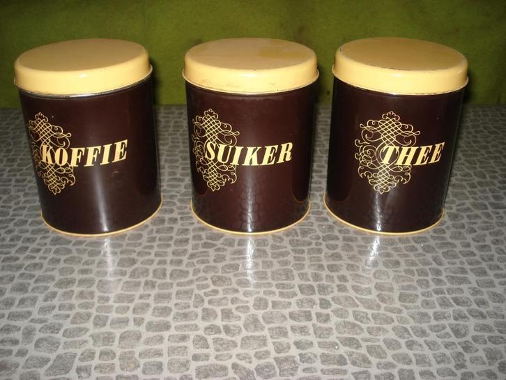 blikken koffie Thee Suiker, Verzamelen, Blikken, Gebruikt, Koffie, Ophalen of Verzenden
