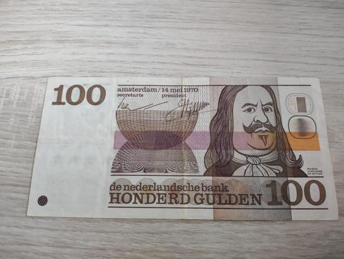 Biljet 100 gulden Michiel de Ruyter, 1970, Postzegels en Munten, Bankbiljetten | Nederland, 100 gulden, Ophalen of Verzenden