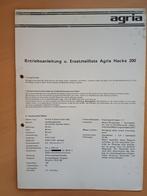 Handleiding en onderdelenboek Agria motor schoffel 200, Ophalen of Verzenden, Gelezen, Tractor en Landbouw