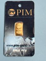 0,1 gram goud PIM leuk als cadeau te geven, Postzegels en Munten, Edelmetalen en Baren, Goud, Verzenden