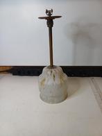 Jaren 30 Hal lamp met Glazen Kap / 449, Ophalen of Verzenden, Gebruikt, Glas, Minder dan 50 cm