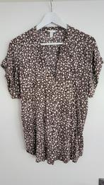 H&M viscose blouse top donkerbruin, mt 36, Ophalen, H&M, Bruin, Zo goed als nieuw