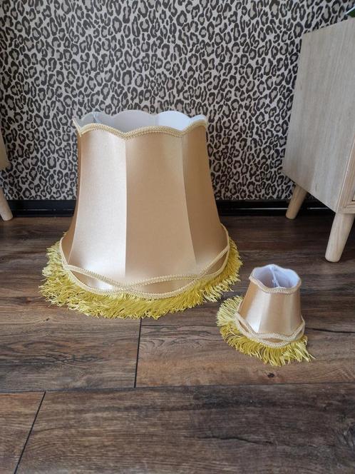 Vintage Hanglamp ! | GOUD/Messing !, Huis en Inrichting, Lampen | Hanglampen, Nieuw, Minder dan 50 cm, Stof, Ophalen of Verzenden