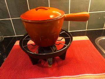 t.k.Le Creuset fondue set compleet gietijzer INDUCTIE beschikbaar voor biedingen