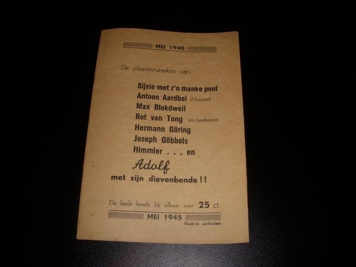 Spotfolder oorlogsmisdadigers tweede wereldoorlog 1945, Verzamelen, Militaria | Tweede Wereldoorlog, Overige soorten, Overige typen