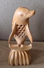 NIEUW*HOUTSNIJWERK DOLFIJN, Verzenden, Nieuw, Wild dier, Beeldje of Figuurtje