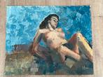 Olieverfschilderij “Reclining Nude”van Jeffrey Lloyd Barnes, Antiek en Kunst, Kunst | Schilderijen | Abstract, Ophalen of Verzenden