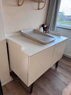 Kidsmill Sixties Ledikant & Commode Walnoot, Ophalen, Gebruikt, 70 tot 85 cm, Lattenbodem