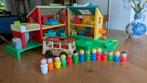 Fisher Price  family huis + mini bus, Ophalen of Verzenden, Zo goed als nieuw, Speelset