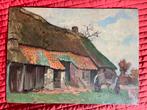 Eugène Lücker olieverf boerderij, Antiek en Kunst, Ophalen of Verzenden