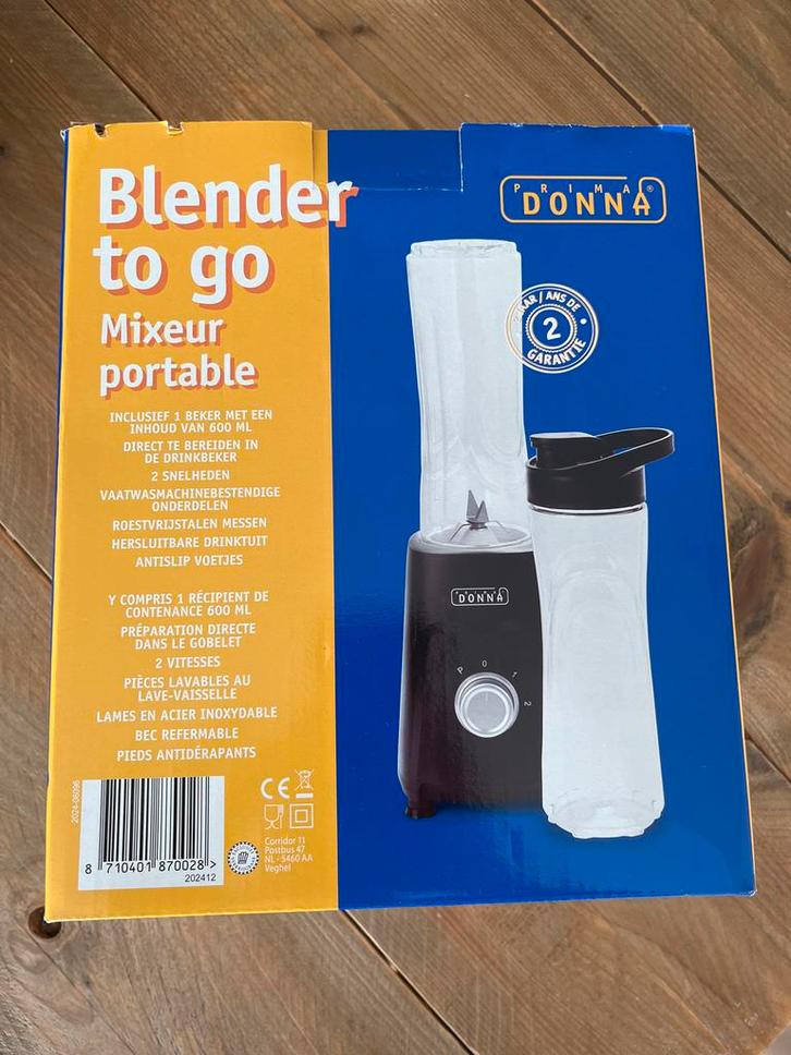 Prima Donna Blender to go, Witgoed en Apparatuur, Blenders, Nieuw, Blender to go, Ophalen of Verzenden
