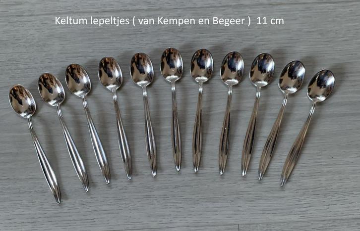 lepeltjes, zilver, verzilverd Keltum posthoorn, posthoorntje, Huis en Inrichting, Keuken | Bestek, Gebruikt, Zilver, Ophalen of Verzenden