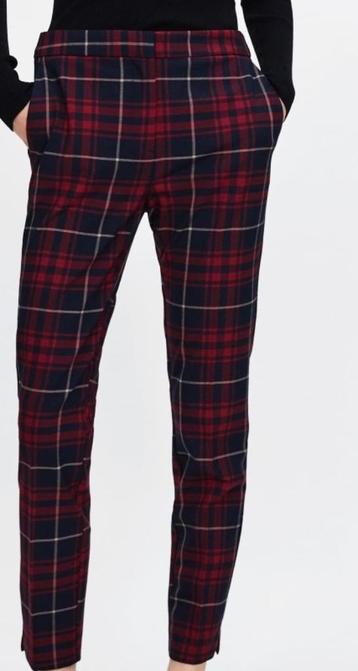 Zara rood blauw geruite slacks nieuw S beschikbaar voor biedingen