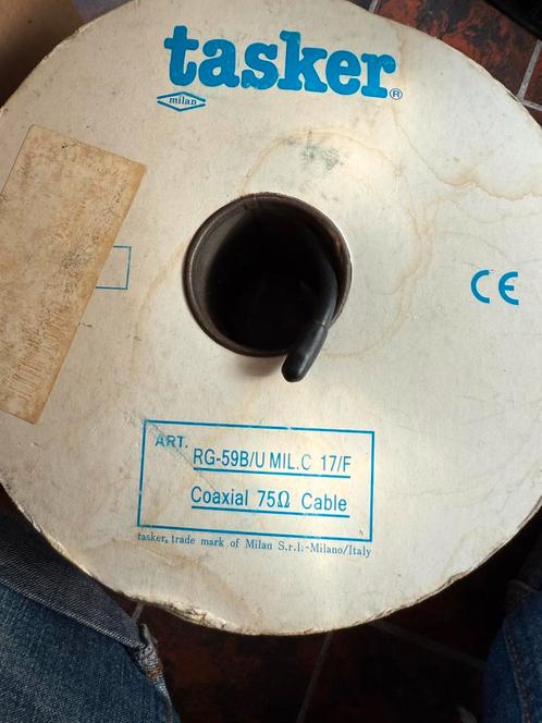 Coax 75 ohm, Audio, Tv en Foto, Audiokabels en Televisiekabels, Zo goed als nieuw, Coaxiale kabel, Minder dan 2 meter, Ophalen