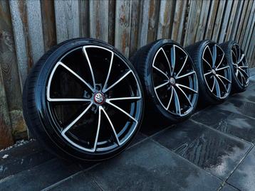 19" 5x112 VW Golf Caddy Audi A3 Velgen + Zomerbanden, 6mm!! beschikbaar voor biedingen