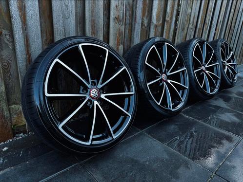 19" 5x112 VW Golf Caddy Audi A3 Velgen + Zomerbanden, 6mm!!, Auto-onderdelen, Banden en Velgen, Banden en Velgen, Zomerbanden