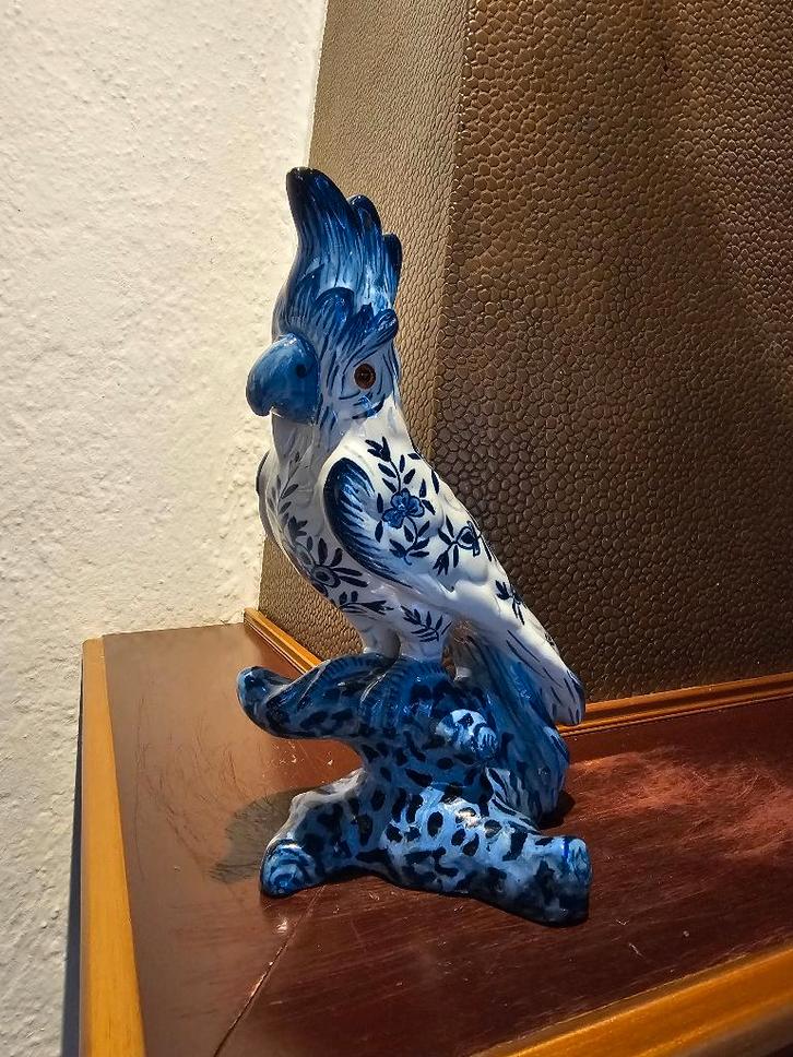 Papagaai Antiek Keramiek Delfts Blauw, Antiek en Kunst, Antiek | Keramiek en Aardewerk, Ophalen