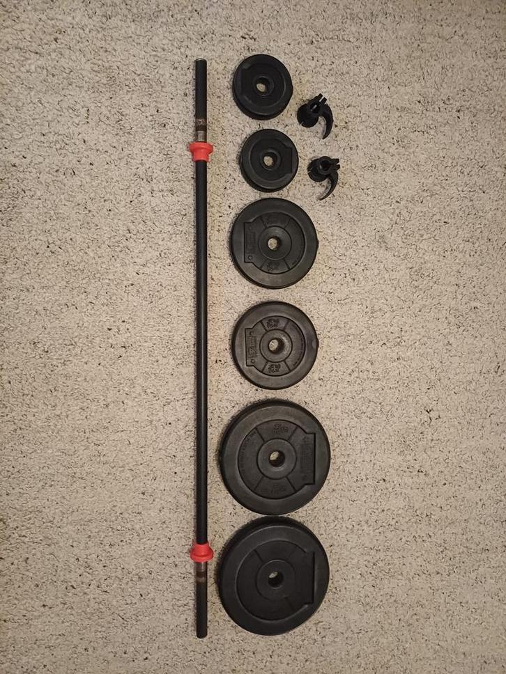 Les Mills Bodypump Halterset - Thuis trainen, Sport en Fitness, Fitnessmaterialen, Gebruikt, Halterset, Armen, Ophalen