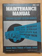 MB-C2 handboek CMP Chevrolet c8a c15a C30 C60 etc, Verzamelen, Militaria | Tweede Wereldoorlog, Ophalen of Verzenden, Landmacht