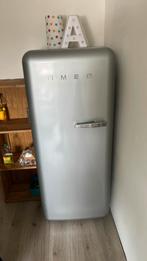 SMEG koelkast met vriezer (grijs, ca. 150 cm), 200 liter of meer, 60 cm of meer, Ophalen of Verzenden, Zo goed als nieuw