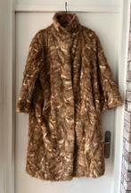 Mooie lange beige patchwork nerts bontjas L 44, Maison C. Oord-Kalkman, Verzenden, Beige, Maat 42/44 (L)