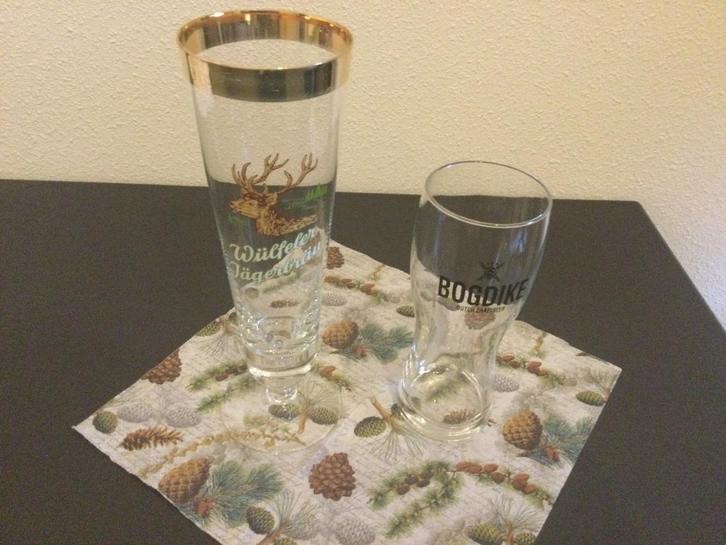 2 unieke bierglazen 1 Wulferer Jagerbrau+1 Bogdike Craftbeer, Verzamelen, Biermerken, Nieuw, Glas of Glazen, Overige merken, Ophalen of Verzenden