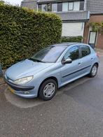 Peugeot 206 1.6 16V XT 5D 2002 Grijs, Auto's, Voorwielaandrijving, Lederen bekleding, 4 cilinders, Leder en Stof