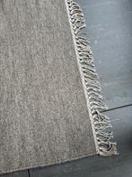 Wollen loper melange wol grijs beige 70x200 vloerkleed kelim, Bruin, Rechthoekig, Nieuw, 200 cm of meer