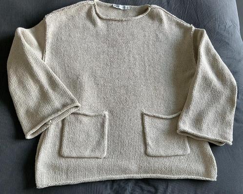 ZARA,  Oversized Trui , maat XS/S, Kleding | Dames, Truien en Vesten, Zo goed als nieuw, Maat 34 (XS) of kleiner, Beige, Ophalen of Verzenden