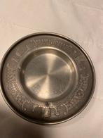 Vintage Tinnen Bord - Noorwegen doorsnee14cm, Antiek en Kunst, Ophalen of Verzenden