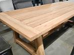 Gezocht  !!!!!   teak tuintafel 240 cm met deze poten, Ophalen of Verzenden, Zo goed als nieuw, Hout