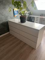 IKEA MALM ladekast – wit, 6 brede lades, Ophalen, Gebruikt, 5 laden of meer, 150 tot 200 cm