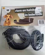 Nieuw set riem en halsband in lederlook, Dieren en Toebehoren, Ophalen of Verzenden, Nieuw, Hondenriem